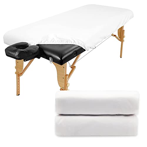 Luriseminger 2pcs Spannbezug für Massageliege Ölresistent, Wasserdicht Bezug für Massageliege Waschbar Massageliege Bezug für Kosmetik-Tische und Therapie-Bänke - 80 x 190cm