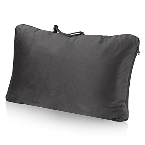 your GEAR Memory Foam Reisekissen - komprimierbares Outdoor Kissen 40x26x15cm mit Visco-Schaumflocken & Velour Bezug