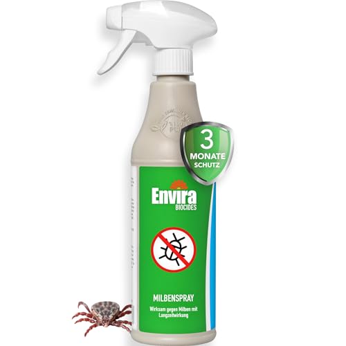 Envira Anti Milben-Spray 500 ml - Mittel gegen Milben, Hausstaubmilben - Milbenabwehr für Matratzen, Textilien & Polster mit Langzeitwirkung - Geruchlos