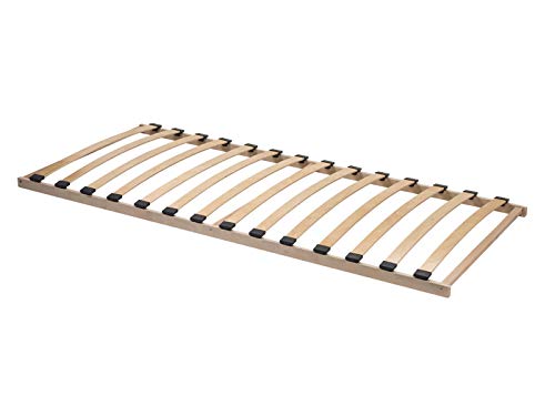 Acaza Stabiler Lattenrost 90 x 190 cm, Holzlatten aus 100% Buche, Kopfteil Nicht verstellbar, für jedes Bett und Jede Matratze kompatibel, 14 Federleisten