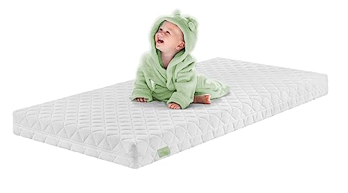 DREAMSTAR Ergo Kids Babymatratze und Kindermatratze | Öko-Tex Zertifiziert| hautfreundlicher Bezug abnehmbar und waschbar bei 95 Grad | 70 x 140 cm