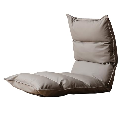 XLIHAWY Bodenstuhl, Verstellbarer Winkel Verstellbarer Liegestuhl, Ergonomisch Groß Loungesofa Für Das Wohnzimmer Schlafzimmer Büro, Wasserdicht (Farbe : Grey, Größe : 55x55x70cm)