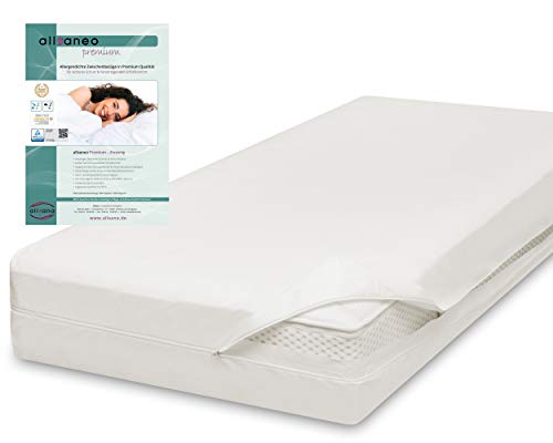 allsaneo Premium Encasing Matratzenbezug 100x200x24 cm, Allergiker Bettwäsche extra weich und leicht, Anti-Milben Zwischenbezug für Matratze