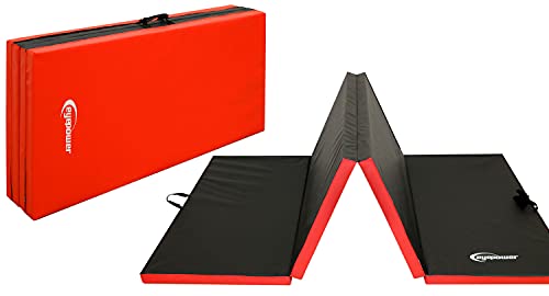 EYEPOWER 220x110 Klappbare Turnmatte für Zuhause - Gymnastikmatte Dicke 5cm - Weichbodenmatte Akrobatik Matte Yoga Matratze Turnmatte Dick Yoga Matte Turnen Gym Matten Fallschutzmatten Kinder Outdoor