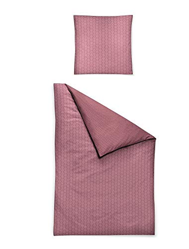 Irisette Mako Satin Bettwäsche 2 teilig Bettbezug 135 x 200 cm Kopfkissenbezug 80 x 80 cm Palma 8257-60 rosa