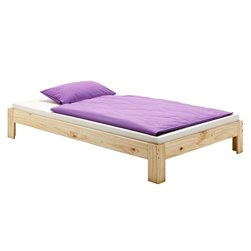 IDIMEX Futonbett Einzelbett Thomas 90 x 200 cm Kiefer massiv Natur lackiert