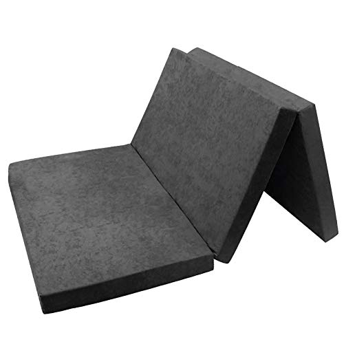 FORTISLINE - Klappmatratze 195x120x8cm - 3-teilige Faltmatratze - H2 Gästematratze - Camping Faltbare - Kamping Bett - Waschbar Bezug - Erwachsene Klappbar - Reisematratze - Schaumstoff Matratze