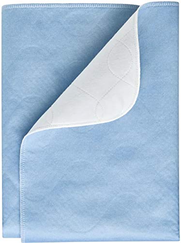 PFLEGE-POINT® Inkontinenzauflage Betteinlage Nässeschutz Krankenunterlage Mehrweg, 75 x 85 cm (blau)
