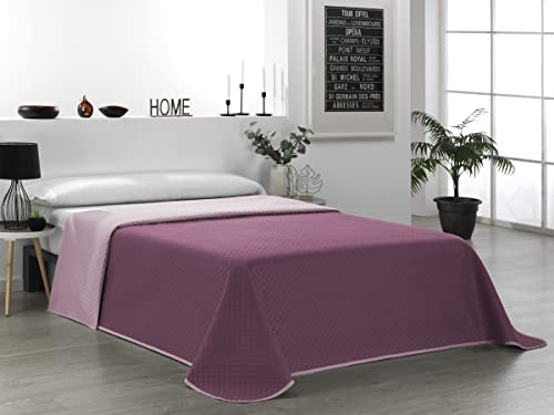 Martina Home Tagesdecke, wendbar, Aubergine, Lachs, für 105 cm Bett