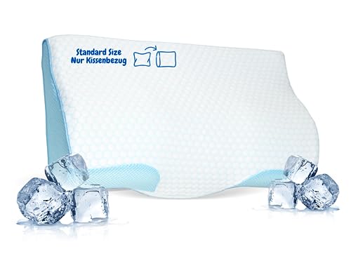 Derila Kopfkissen Cooling Memory Foam Pillow Case sorgt optimale Temperaturkontrolle Ihres Kissens für perfekten Schlaf. Hochweritiger, weißer Kissenbezug gewährleistet eine perfekte Passform