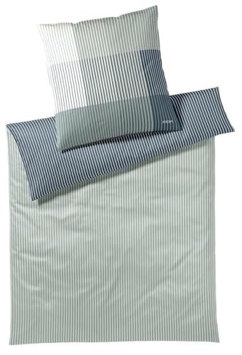 Joop! Mako-Satin-Bettwäsche Devided Farbe sage Größe 155x220+80x80