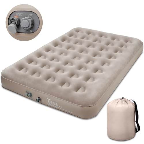 Dametay Luftmatratze Selbstaufblasend 2 Personen Luftbett Selbstaufblasend mit eingebauter elektrischer Pumpe Aufblasbare Matratze Gästebett für 2 Personen für Camping Heimgebrauch 190 x 125 x 20cm