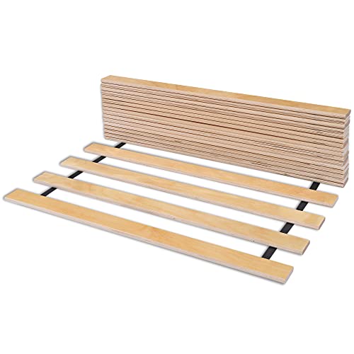 Rollrost SOLID Frame 90x200 cm für Bett - Hochwertiger Rolllattenrost 20 gerade Birkenholzlatten mit Band verbunden. Sehr starker Rahmen - hält einem Druck von bis zu 400 Stand. (90x200)