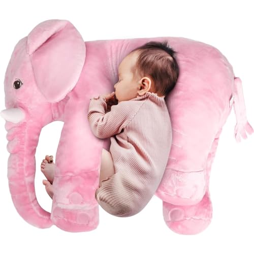 Baby Kissen,Lagerungskissen,Stillkissen,Baby Kissen Kinderbett Kissen für Schwangere Frauen Kissen Kind Schlaf Baby Kind Kissen 60cm (Rosa)