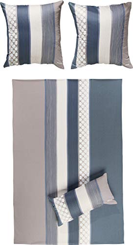 Joop! Bettwäsche Cornflower Stripe deep Coal 1 Bettbezug 135 x 200 cm + 1 Kissenbezug 80 x 80 cm