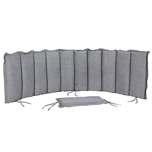 DETEX® Auflage Sonnenliege Wetterfest Atmungsaktiv Outdoor Polsterauflage Liege Gartenpolster Liegenauflage 183cm Grau