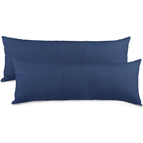 aqua-textil Classic Line Kissenbezug 2er-Set 40 x 200 cm dunkel blau Baumwolle Seitenschläferkissen Bezug Kissenhülle, Kopfkissenüberzug, Pillowcase, Bettkissen, Kopfkissenbezug, Reißverschluss