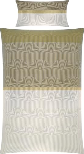 Erwin Müller Bettwäsche Mako-Satin beige Größe 135x200 cm (40x80 cm)