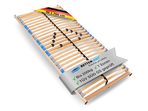 Betten-ABC Madera 7-Zonen-Lattenrost, stabile Holmkonstruktion, Härtegradverstellung, selbstmontierbar – ideal für...