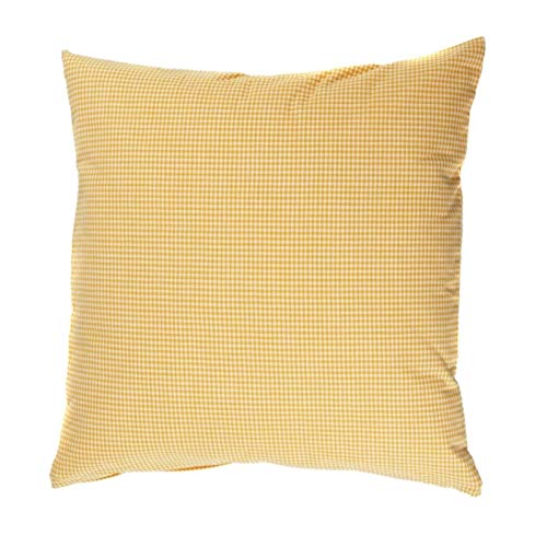 Hans-Textil-Shop Kissenbezug 40x40 cm Karo 2x2 mm Gelb Baumwolle - Kariert, Kissenhülle, Deko, Sofa, Qualität Made in EU