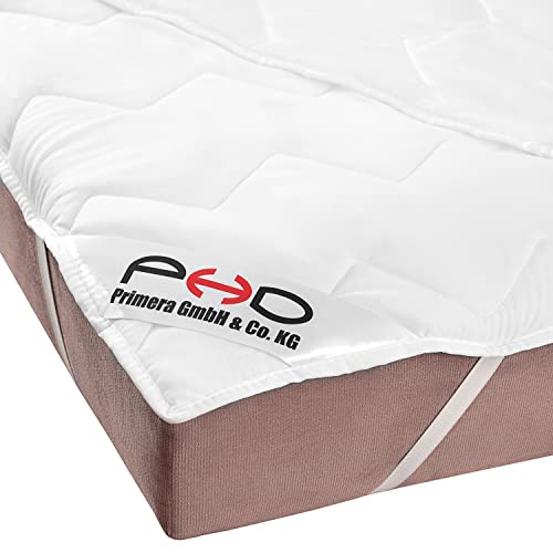 PHD Primera Matratzenschoner 120x200 cm auch für hohe Matratzen. 60°C waschbar für mehr Hygiene im Bett. Gestepptes Unterbett auch für Boxspringbetten, Topper und Wasserbetten Weiß