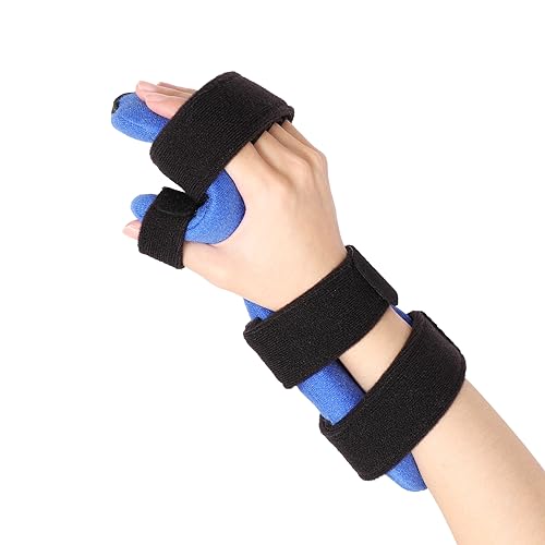 YiYame Ruhende Handschiene, Handorthese rechts und Links, Handgelenkstütze und Fingerschiene, Nachtruhigstellung, Vollständige Handstütze für Fingerkontrakturen, Schlaghand, für Finger und Hand, M