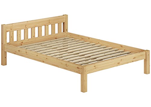 Erst-Holz 60.38-12 Einzelbett mit Rollrost - 120x200 - Massivholz Natur