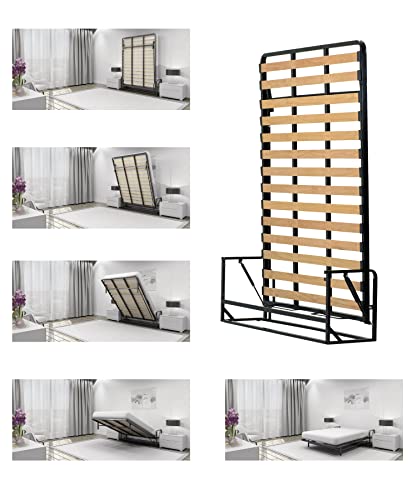 Wallbedking Classic Doppel- Wandbett Vertikal (Längs) 140x200cm (Klappbett, Schrankbett, Gästebett, Funktionsbett)