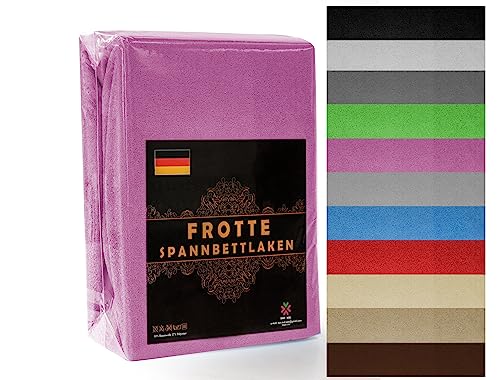 Frottee Spannbettlaken 180x200 cm Rosa - Frottee Bettlaken 180x200cm – Frottee Spannbetttücher 180x200 – Frottee Leintuch – Frottee Spannbetttuch 180x200 - Frottee Laken 180x200