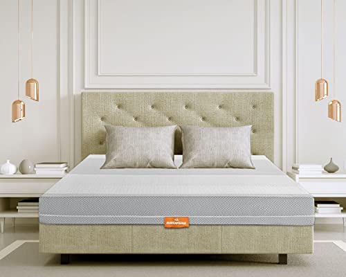 Marcapiuma - Matratze für Doppelbett aus Memory Bio Soia 165 x 190 cm Höhe 20 cm - Sunrise Plus - H2 mittel/starr Medizinprodukt 7 Zonen Bezug Silver abnehmbar Milbenschutz Allergiker Made in Italy