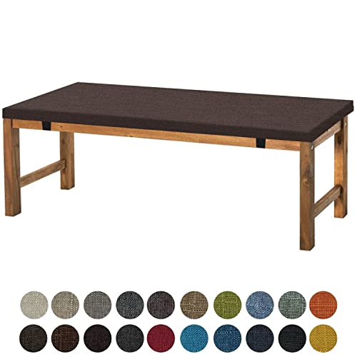 Aselbia Bankauflage Sitzkissen 140X60X5CM,Waschbare Rutschfestes Bankkissen Sitzauflage Bequeme Bankpolster für Bank, Fensterbank, Gartenmöbel, Terrasse, Drinnen,Brauner Kaffee