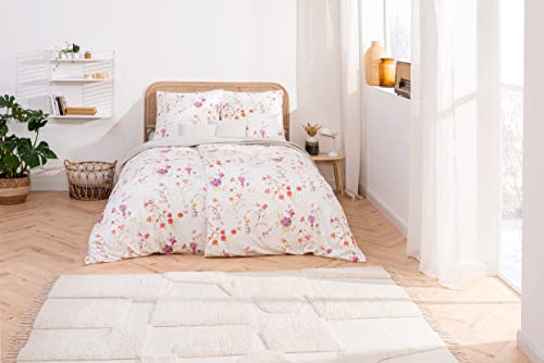 ESTELLA Bettwäsche Carina | Lagune | 140x200 + 70x90 cm | bügelfreie Interlock-Jersey-Qualität | pflegeleicht und trocknerfest | ideale Vier-Jahreszeiten-Bettwäscheset | 100% Baumwolle