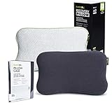 BLACKROLL® Recovery Pillow Set (50 x 30cm), orthopädisches Kissen mit zusätzlichem Bezug, ergonomisches Kopfkissen mit Travel Bag, Nackenkissen aus Viscose Memory Schaum, Made in Germany, Anthrazit