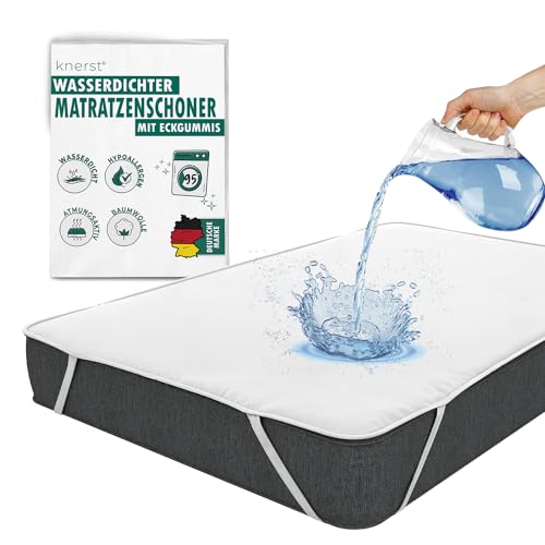 Matratzenschoner 90 x 200 wasserdicht - Inkontinenzunterlage waschbar - 100% wasserdichte Matratzenauflage - Matratzenbezug 90 x 200 cm - Inkontinenz Bettunterlage antibakteriell & atmungsaktiv