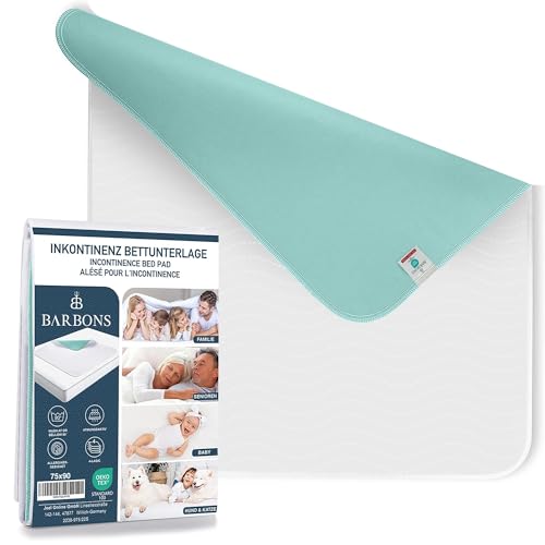 Barbons Baby Matratzenschutz 75x90 wasserdicht - sowie eine inkontinenzauflage für Baby/Kinder (75x90 cm)