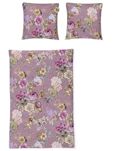 Irisette Mako-Satin Bettwäsche Glamour 8865 rosa 1 Bettbezug 135 x 200 cm + 1 Kissenbezug 80 x 80 cm