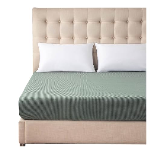 Spannbettlaken 180x200cm,90x200cm,140x200cm,200x200,120x200cm,160x200cm,100x200cm für Boxspringbett,Kordsamt Bettwäsche Luxuriöses Spannbetttuch Stretch Bettlaken (Color : Green, Size : 120x200 cm)