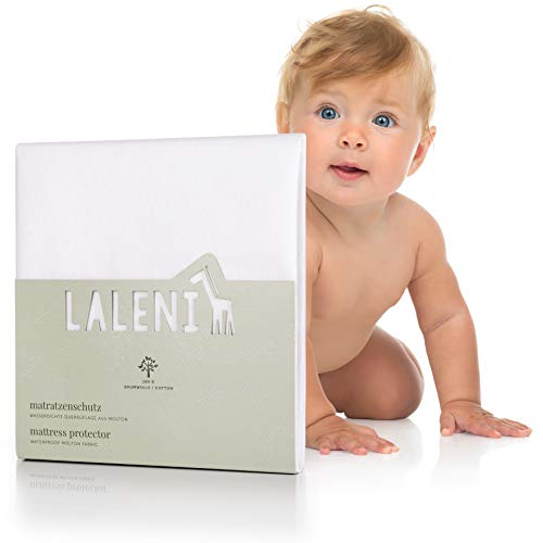 Laleni Inkontinenzunterlage wasserdicht & atmungsaktiv 70x100cm für Babys - Molton Matratzenauflage aus 100% Baumwolle - Matratzenschoner - Inkontinenz Bettunterlage - Bettschutz 70x100cm zuschneidbar