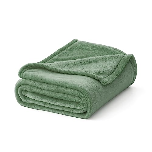 MIULEE Kuscheldecke Flauschig Decke Fleecedecke Wohndecken Couchdecke Flauschig Überwurf Mikrofaser Tagesdecke Sofadecke Blanket Für Bett Sofa Schlafzimmer Büro 220x240 cm Matcha Grün