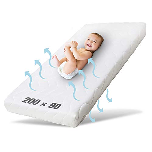 Ehrenkind® Kindermatratze Pur | Baby Matratze 90x200 Standard 100 by Oeko-TEX | Babymatratze 90x200 aus hochwertigem Schaum und Hygienebezug