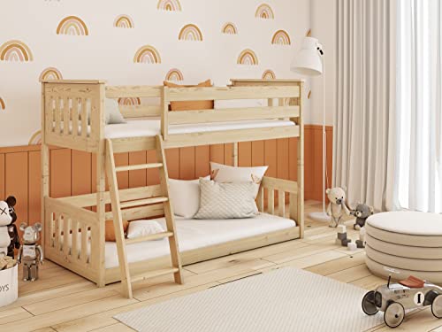 Horten Etagenbett/Stockbett Bottrop halbhoch für 2 Kinder - 80 cm x 200 cm - weiß