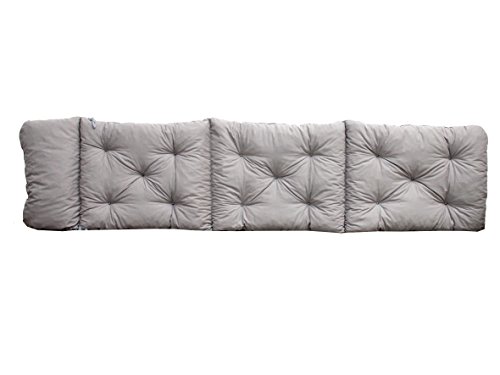 Ambientehome Deckchair Auflage für Liege, grau, ca 195 x 49 x 8 cm, Polsterauflage, Kissen