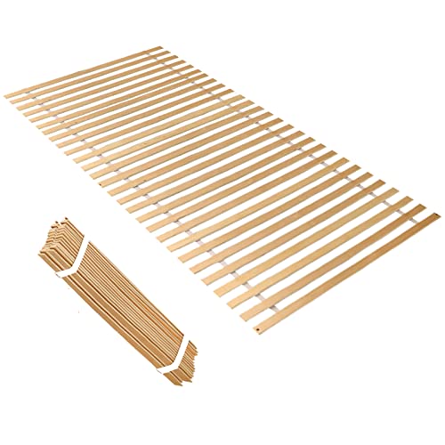 Yakimz 2X Rolllattenrost 90x200 cm (28 Latten) Lattenrost Rollrost Bettrost Rollroste Holzlatten Latten Rost Belastbar bis ca. 150 kg