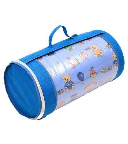 Kinderbettmatratze, Babymatratze 70x140 cm Kinder Rollmatratze mit Reisetasche - Bezug 100% kuschelweiche Baumwolle