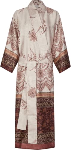 Bassetti Kimono Oristano 41 aus Baumwoll-Satin in der Farbe Beige, Größe: L-XL, 9324075