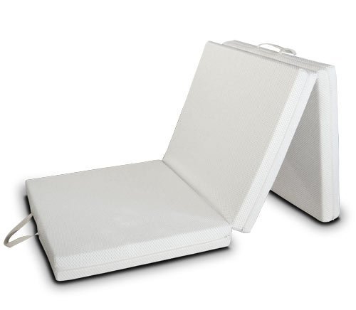 EVERGREENWEB Gästematratze Futon Einzelbett 80x200 cm aus Kaltschaumstoff, 10 cm Hoch, 3-teilige Klappbare Matratze, Herausnehmbarer, Waschbarer Bezug, Platzsparende Matte, Hypoallergen