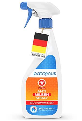 Milbenspray für Matratzen und Polster 500ml - Anti Milben-Spray als Mittel gegen Hausstaubmilben - geruchsneutral, hochwirksam und laborgeprüft, Unparfümiert