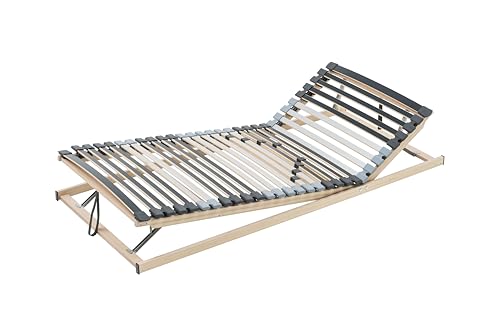 Ravensberger Matratzen Lattenrost Spezial (Medi XXL) VARIABEL 5-Zonen-30-Leisten-BUCHE- Schwergewichtsrahmen | Verstellbar | Made IN Germany - 10 Jahre GARANTIE | TÜV SÜD/GS | 100 x 200 cm