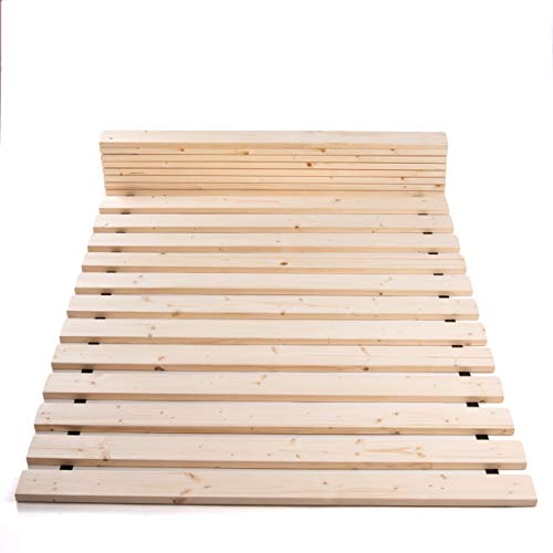 TUGA - Holztech Rollrost 300 kg 20 Leisten - Hochwertiger extra starker Lattenrost aus heimischen Wäldern - Rolllattenrost unbehandelt für gesunden Schlaf (90 x 200 cm)