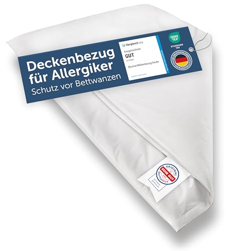 Blumtal® Milbenbezug Decke 140x220 cm - Oeko-TEX zertifizierte Allergiker Bettwäsche 140x220 cm - Milbenbezug für Decken - Encasing Bettwäsche - Hausstaubmilben Bettwäsche/Milben Bettwäsche 140x220cm